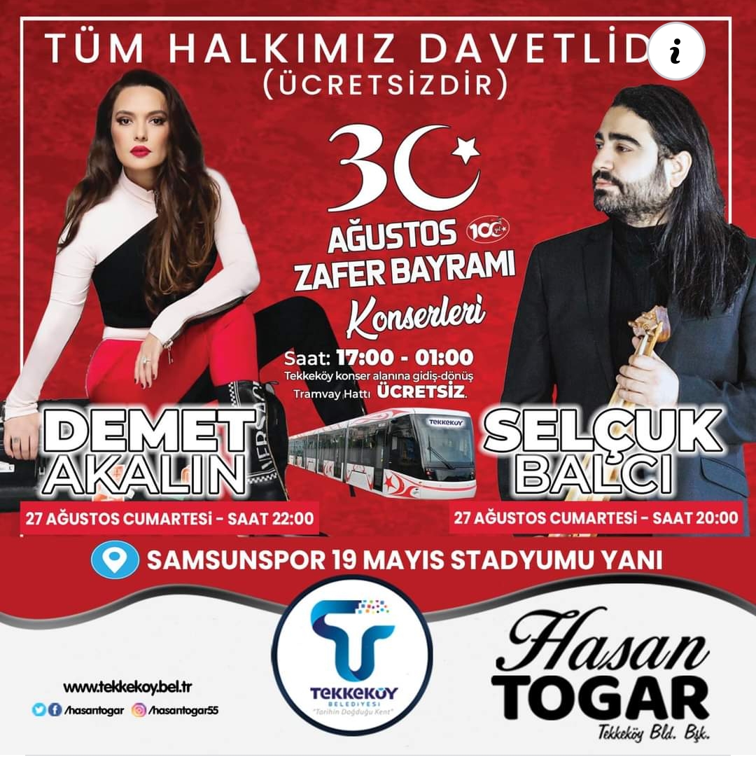 Tekkeköy Belediyesi 30 Ağustos Konseri
