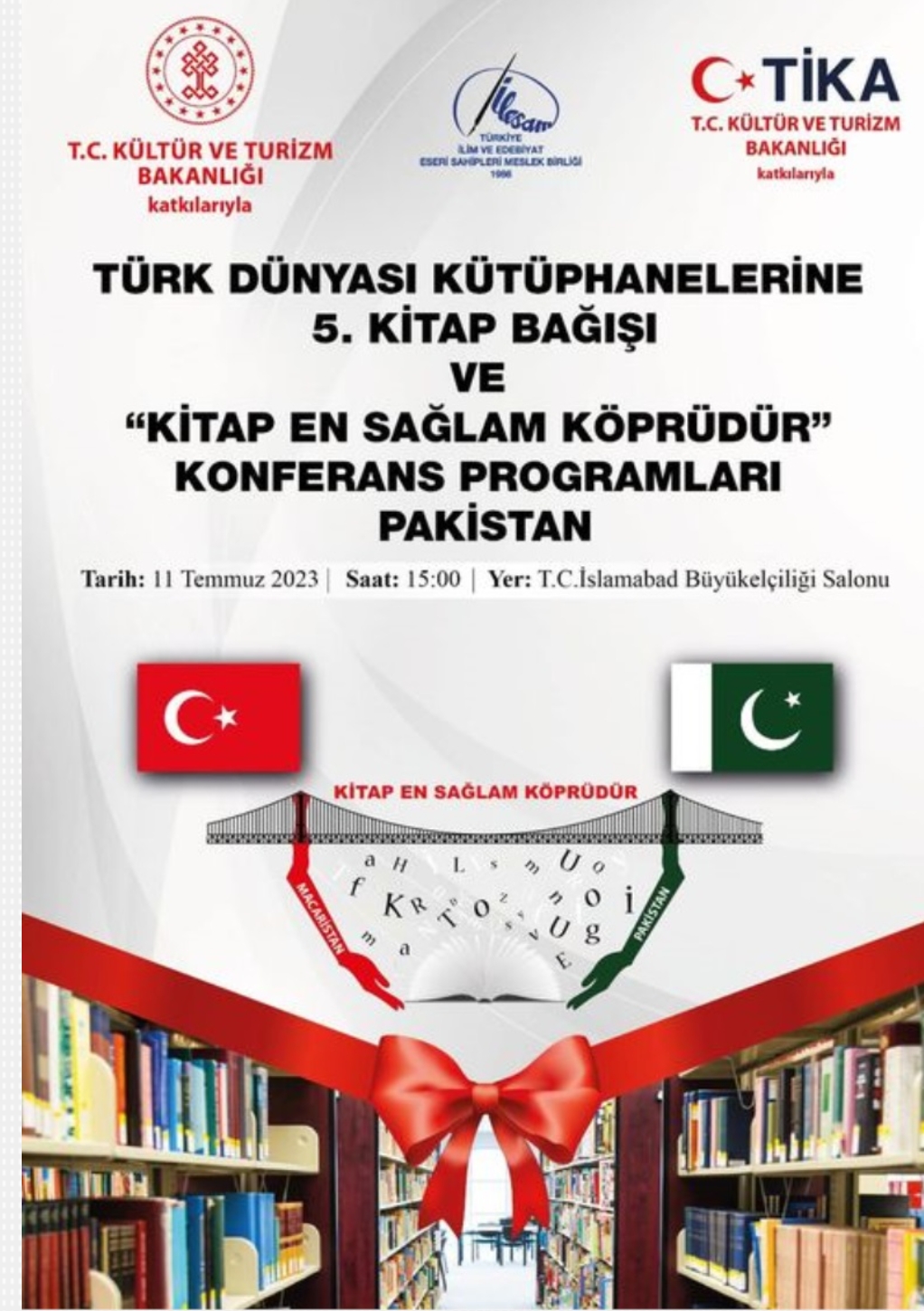 İLESAM, Türk Dünyası Ülke Kütüphanelerine Kitap Bağışı Projesi Kapsamında Pakistan’a 10.000 Kitap Bağışladı.